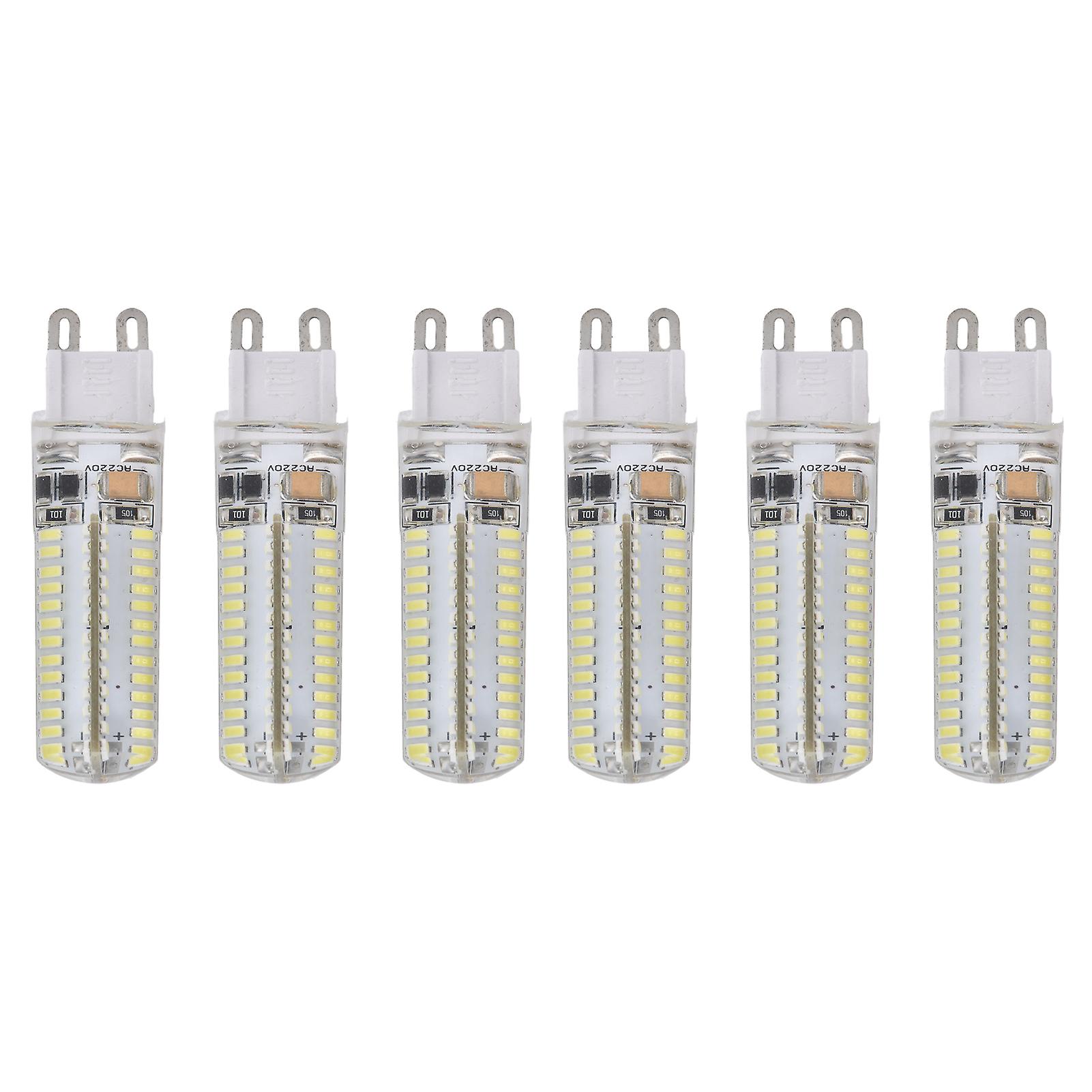 6pcs G9 Silicone Bulbs 5w 104led Light Bulb Ip45 Waterproof For Home Chandelier Wall Lamp 220vwhite Light