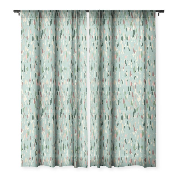 Holli Zollinger Zarah Terrazzo Single Panel Sheer Window Curtain Deny Designs