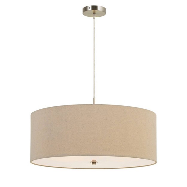 X 24 quot Addison Drum Pendant Beige Cal Lighting