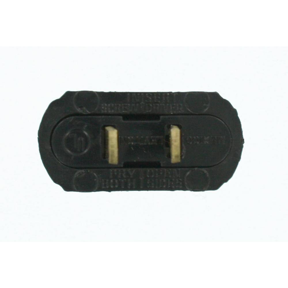 Leviton 15 Amp 125-Volt Flat Plug Black 48643-E