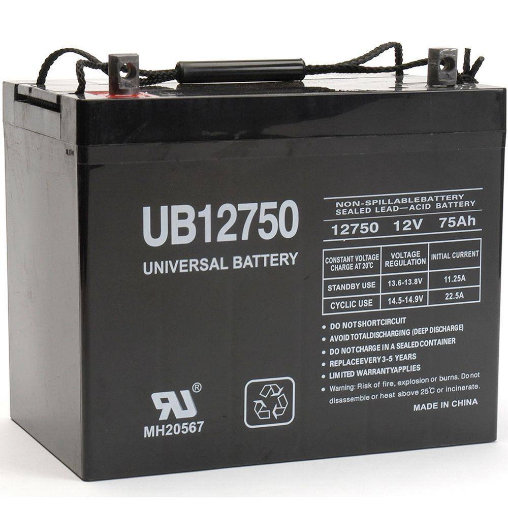 UPG 12-Volt 75 Ah Z1 Terminal Sealed Lead Acid (SLA) AGM Rechargeable Battery UB12750 (Group 24)