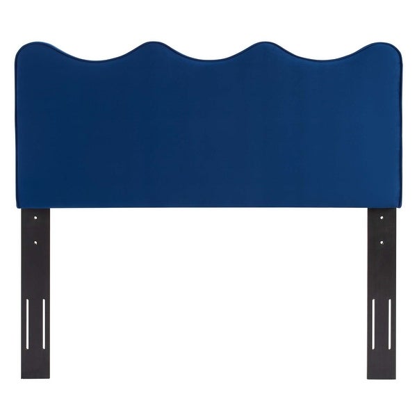 Monrovia Blue Velvet Upholstered Twin Size Headboard - - 34023697