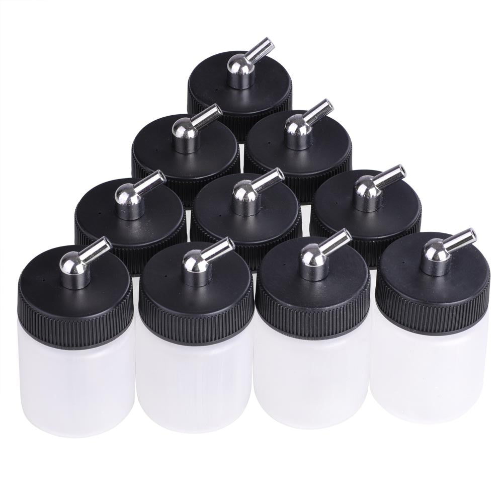 Yescom Plastic Airbrush Bottle Siphon Jar Paint 22cc 10Pcs