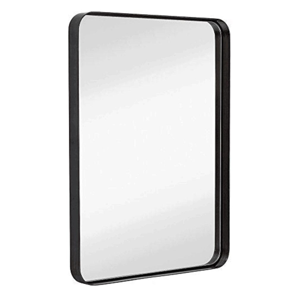 Contemporary Brushed Metal Wall Mirror