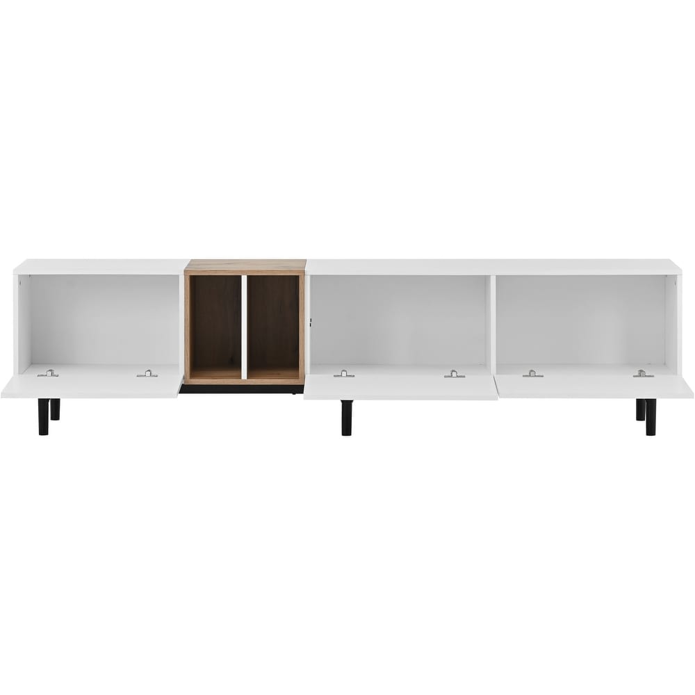 Modern TV Stand TV Console with Storage Cabinets for TVs up to 80\