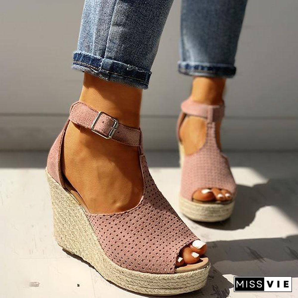 Women Summer Fish Mouth Wedge Sandals