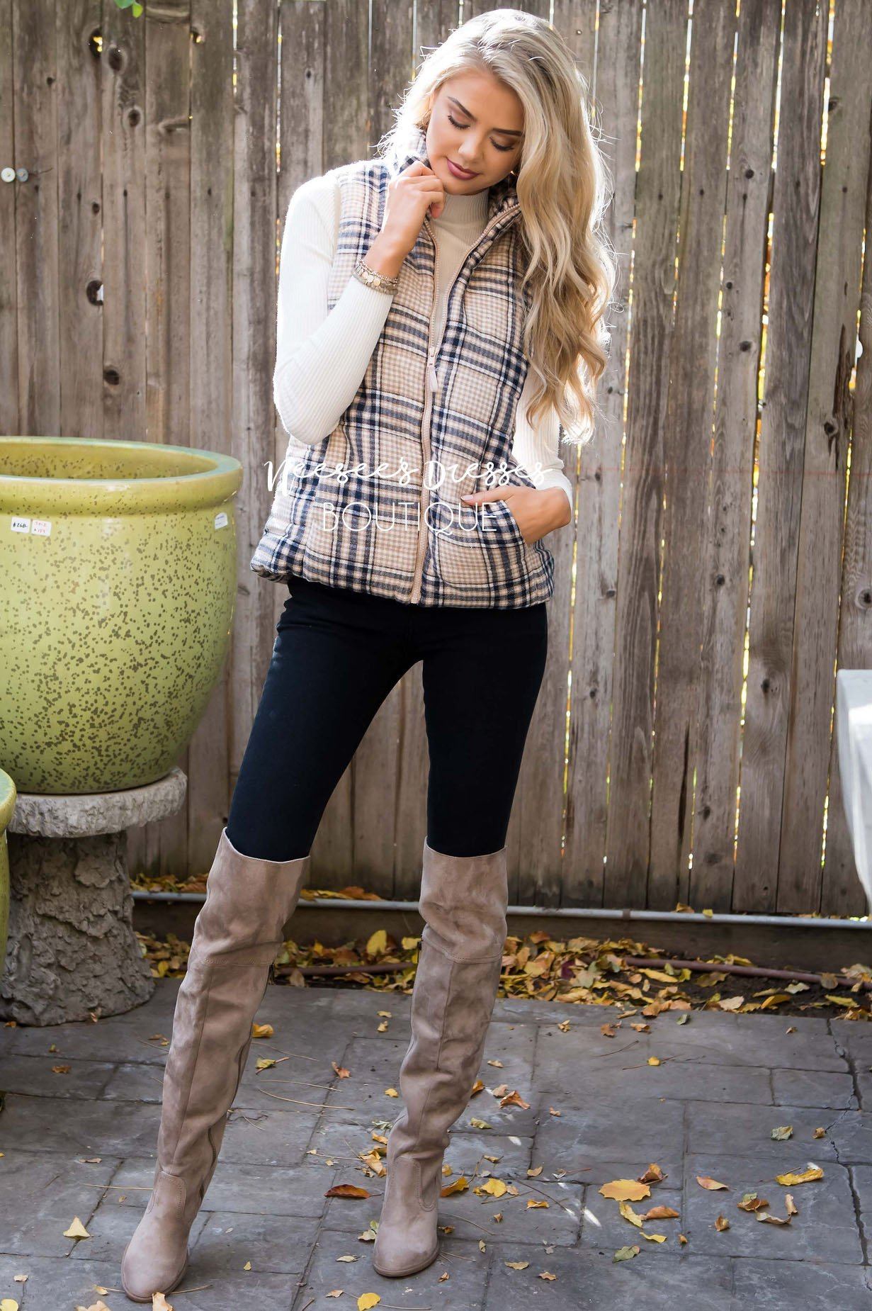 Winter Wishes Plaid Vest