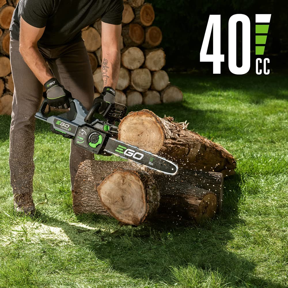 EGO CS1613 POWER+ 56-volt 16-in Brushless Cordless Electric Chainsaw 4 Ah (Battery and Charger Included)