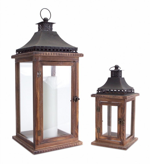 Melrose 50230DS Lantern (Set of 2) 14.25H  23.5H...