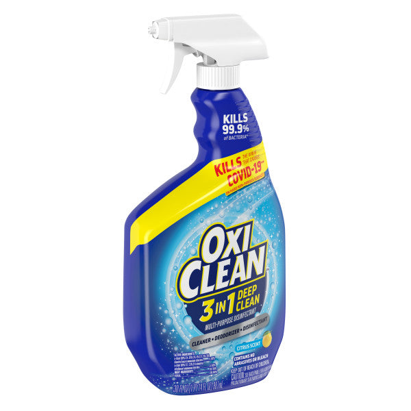 OxiClean 3 in 1 Deep Clean Multi-purpose Disinfectant Spray, 30 Ounce - Pack of 5