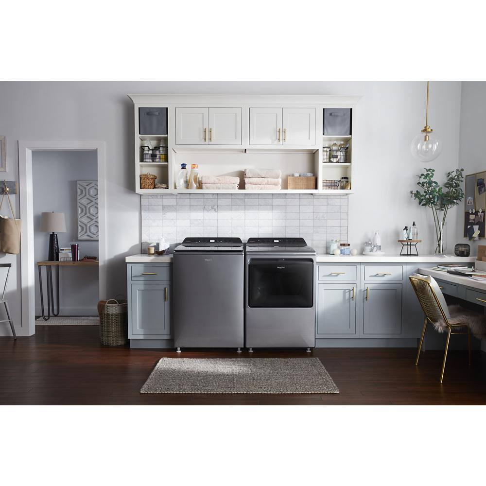 Whirlpool 7.4 cu. ft. 120-Volt Smart Chrome Shadow Gas Vented Dryer with Accudry System WGD6120HC