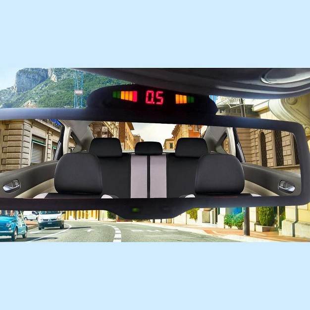 New 4 Parking Sensors Led Display Car Reverse Backup Radar System