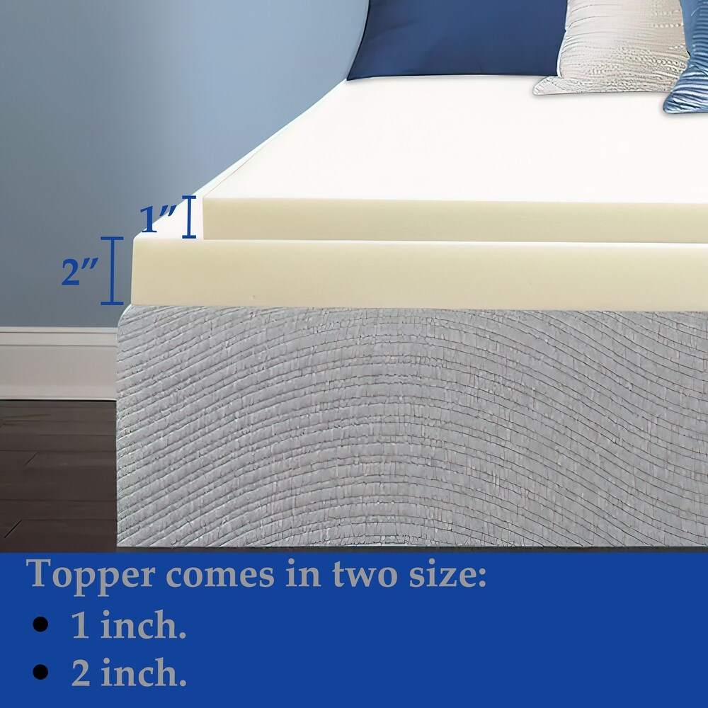 Onetan 1 inch/2 Inch Foam Topper Adds Comfort to Mattress.