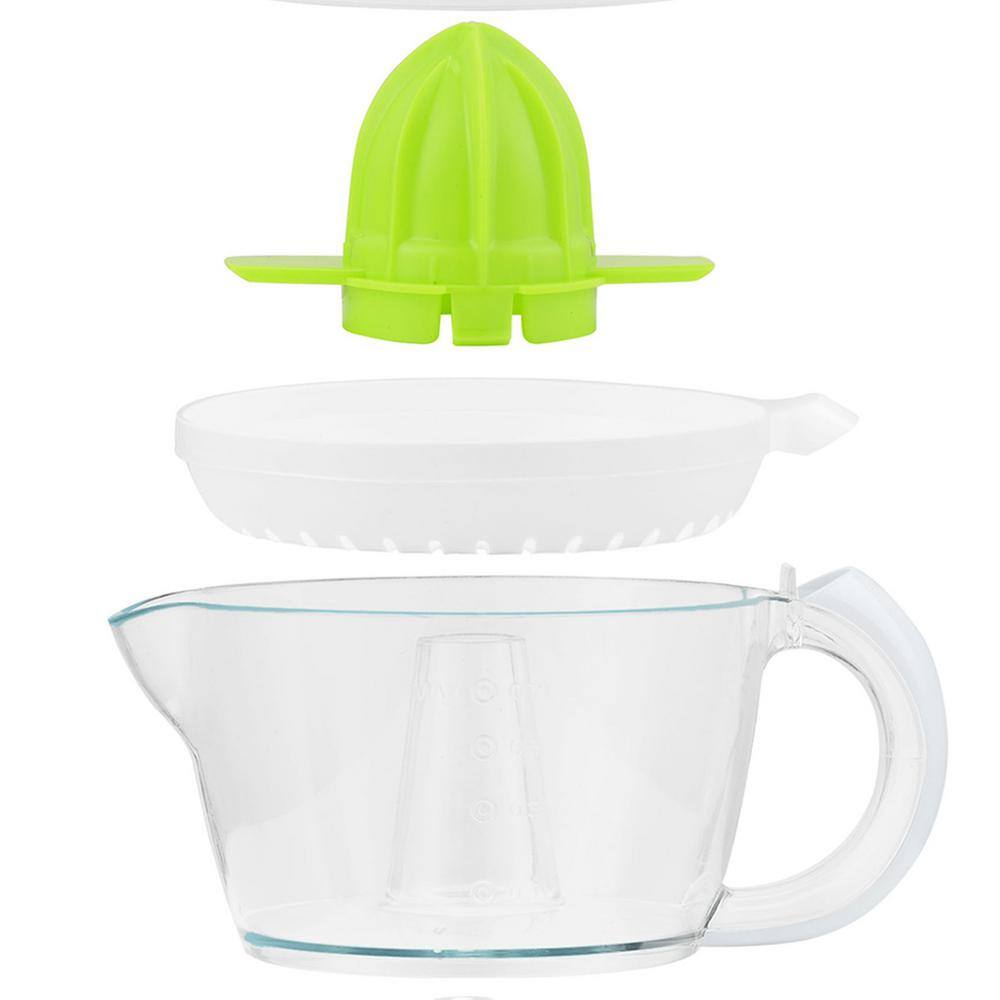 Continental Electric 40 W 24 oz. WhiteGreen Electric Citrus Juicer Dust Cover Easy Pour Spout CE-JU121