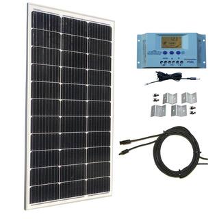 WindyNation 100-Watt Monocrystalline Solar Panel Kit with 30 Amp Solar Charge Controller MSPK-100W-P30L