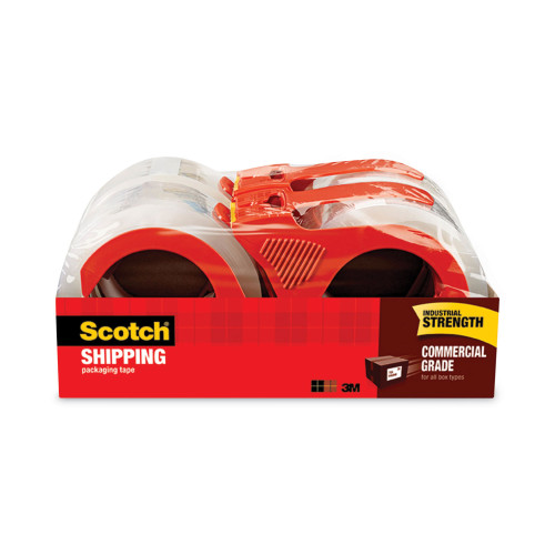 Scotch 3750 Commercial Grade Packaging Tape with Dispenser， 3