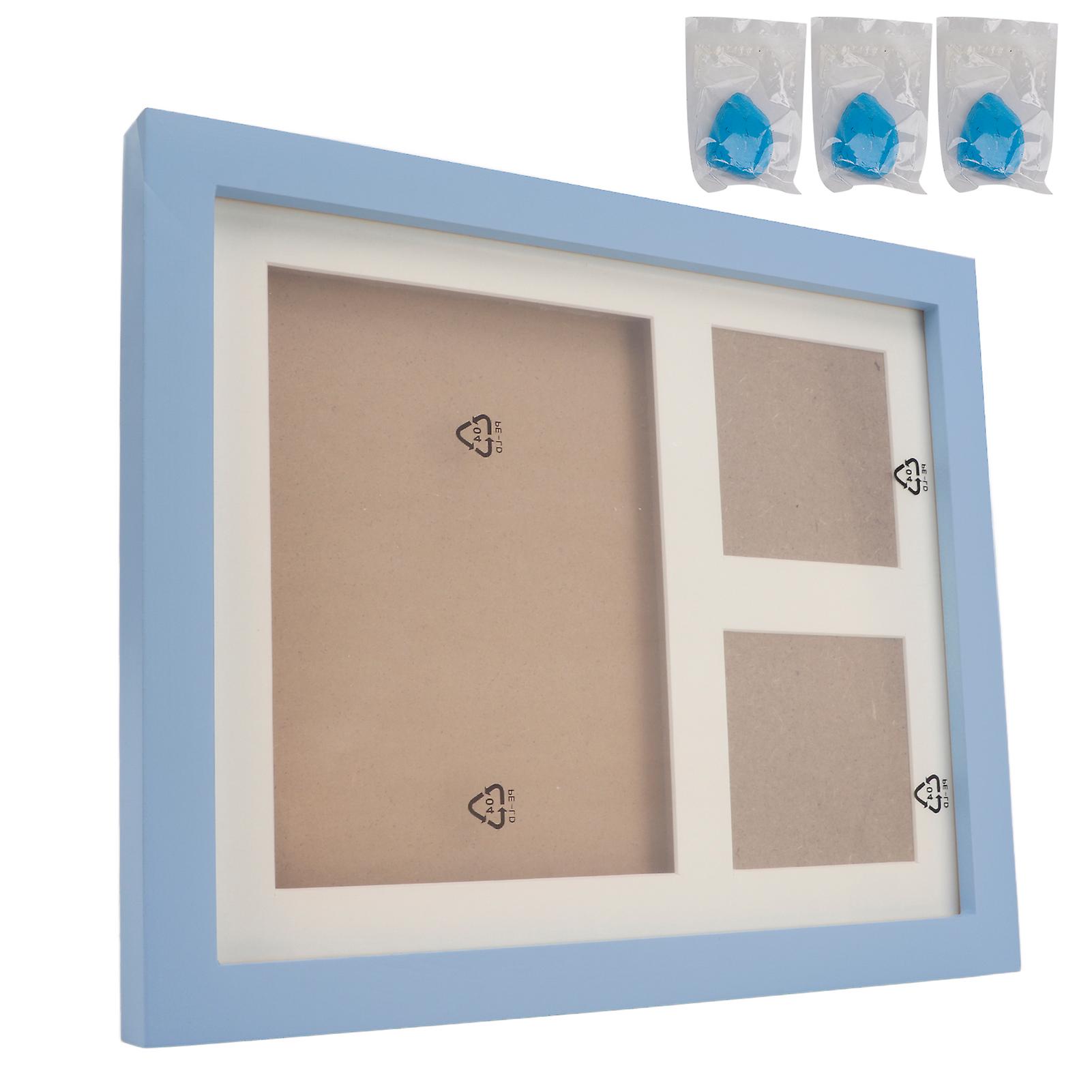 Diy Dog Paw Print Photo Frame Wooden Easy Diy Pet Memorial Picture Pawprints Frame Kitblue Mud Blue Frame