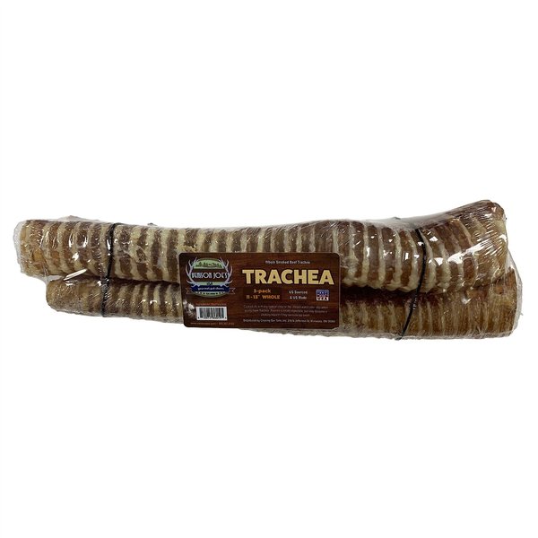 Venison Joe's Whole Trachea Dog Treat， 3 count