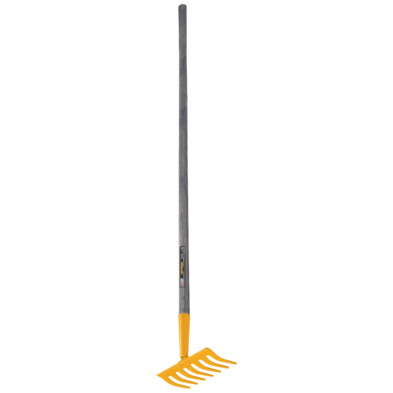 True Temper 43.25 in. 7 Tine Steel Kids Rake Wood Handle