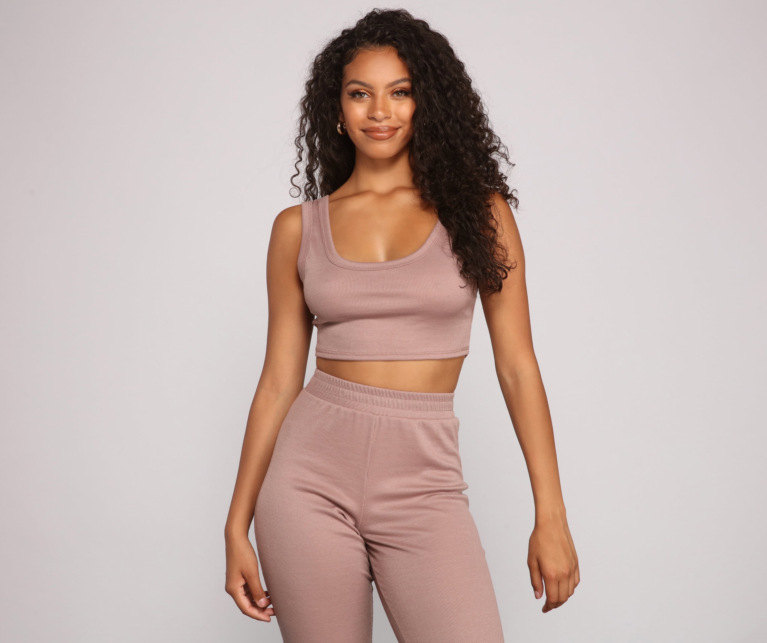 Cuddle Vibes Ribbed Pajama Tank