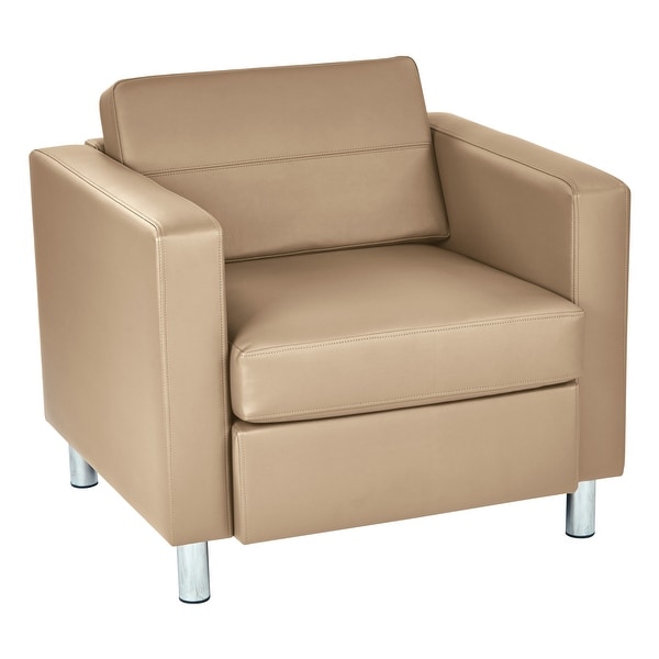 Pacific Arm Accent Chair with Chrome Legs