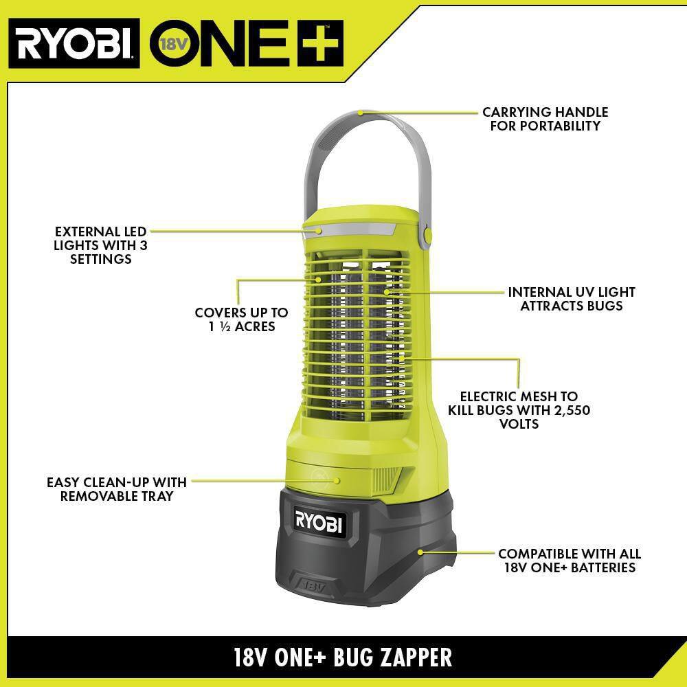 RYOBI ONE+ 18-Volt Cordless Battery 0.5L Compact Sprayer and Cordless Bug Zapper (Tool Only) P28140-BZ