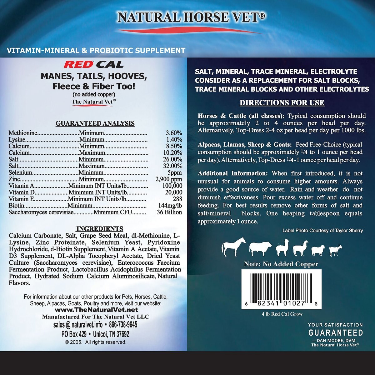 Natural Horse Vet Multi-Species Red Cal Grow Mane and Tail Supplement