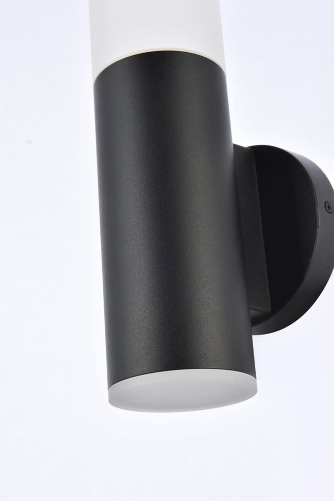 Elegant Lighting LDOD4020 Raine 16 quotTall LED Outdoor Wall Sconce   Outdoor Wall Lights And Sconces   by Buildcom  Houzz