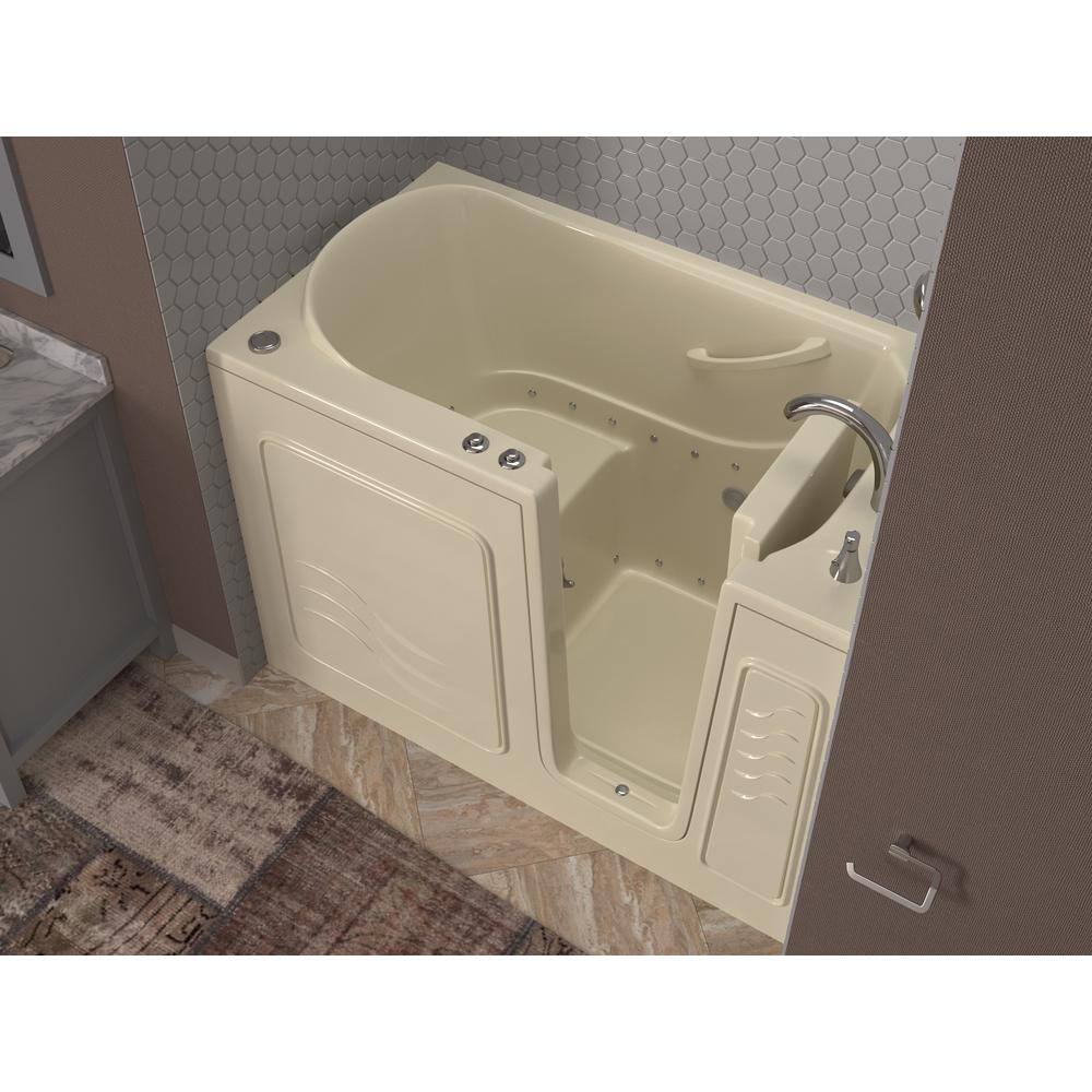 Universal Tubs HD Series 30 in. x 53 in. Right Drain Quick Fill Walk-In Air Tub in Biscuit HD3053RBA