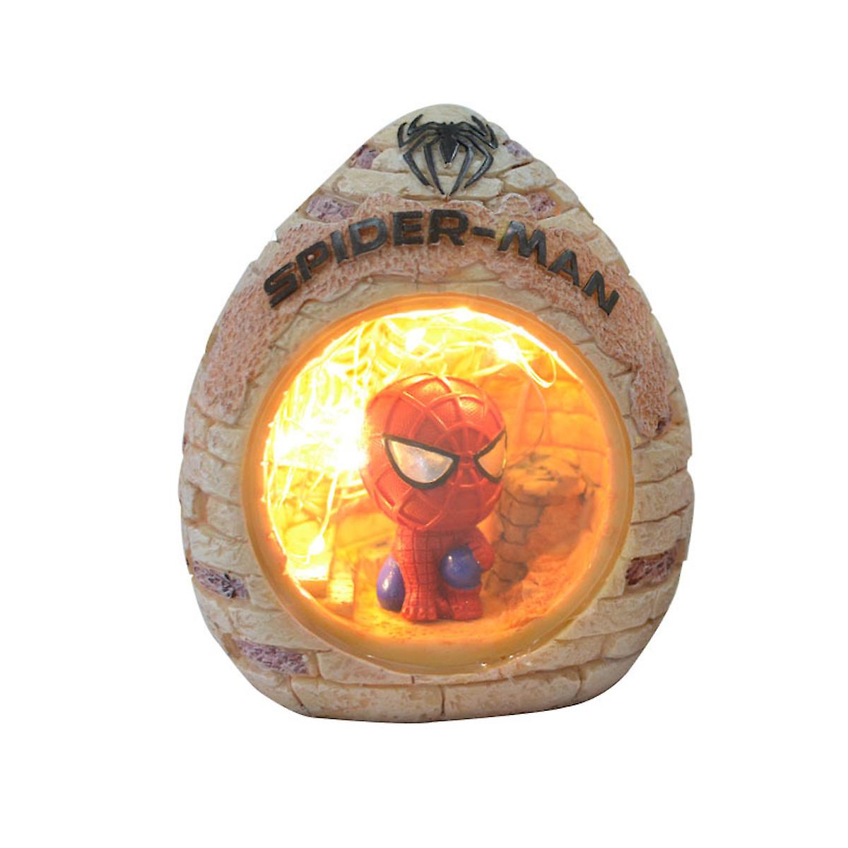 Spider Hero Night Light Bedside Night Lamp Cute Kids Table Lamp Room Decoration Chirstmas Gift