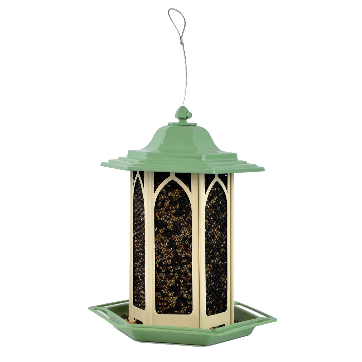 Perky-Pet Wild Bird and Finch 3.5 lb Metal/Plastic Gazebo Bird Feeder