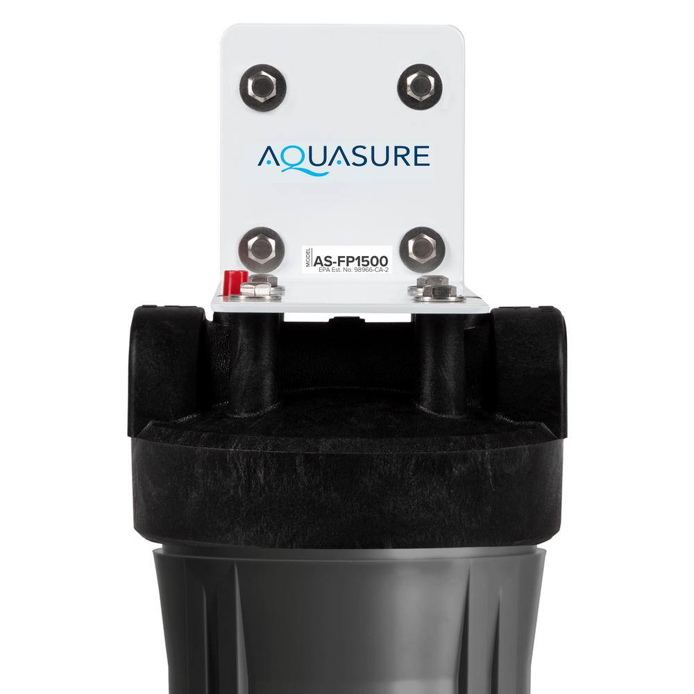 AQUASURE Fortitude Pro KDFGAC 1500000 Gal. Whole House Water Treatment System with Pleated Sediment Pre-Filters AS-FP1500