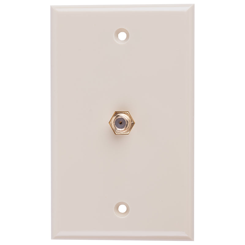 WALLPLATE COAX IVORY