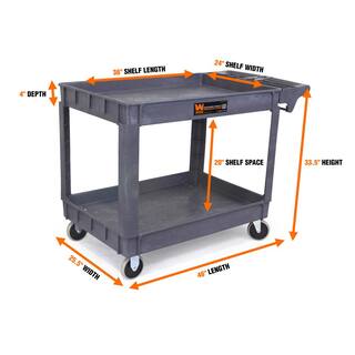 WEN 500 lbs. Capacity 46 in. x 25.5 in. Service Utility Cart 73004