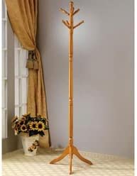 Coat Rack - Oak Coat Tree - coat tree; coat rack tree; coat and hat rack