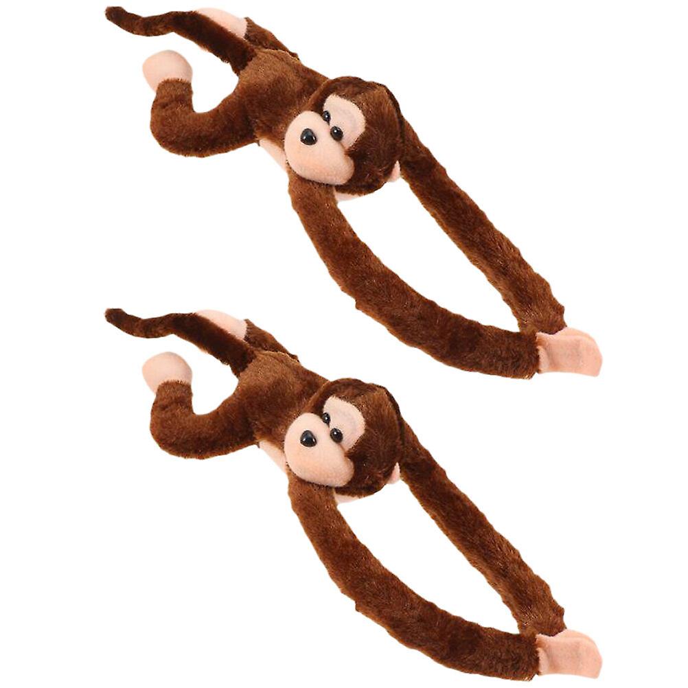 2pcs Plush Monkey Toys Curtain Decorations Long Arm Tail Hanging Monkey Dolls