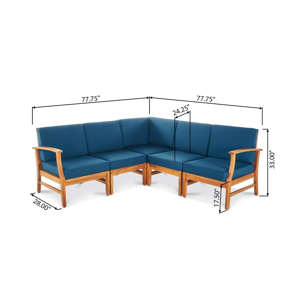 Perla Outdoor 5 piece Chat Set by Christopher Knight Home