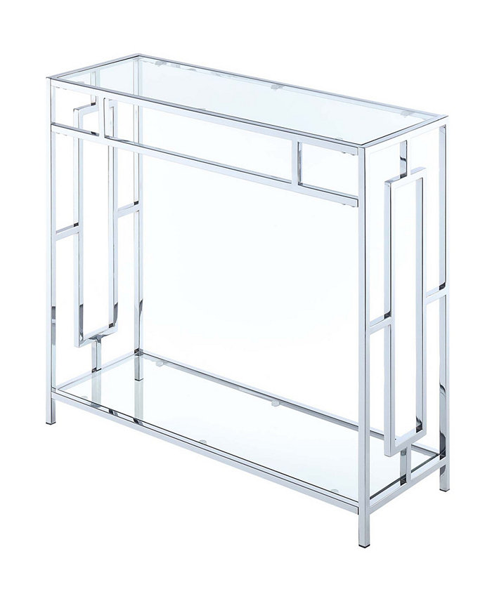 Convenience Concepts Town Square Chrome Hall Table