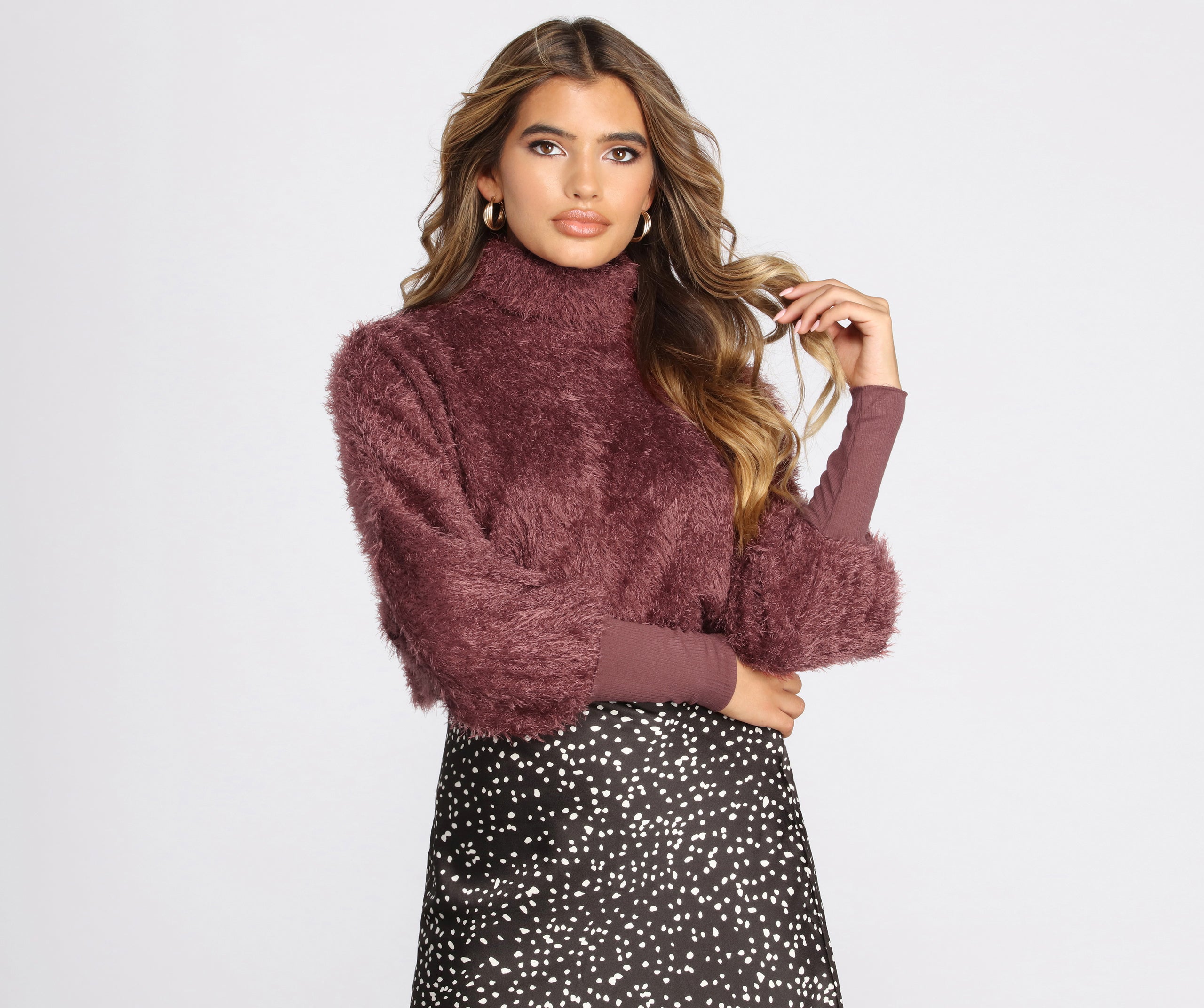 Cozy Cropped Fuzzy Sweater