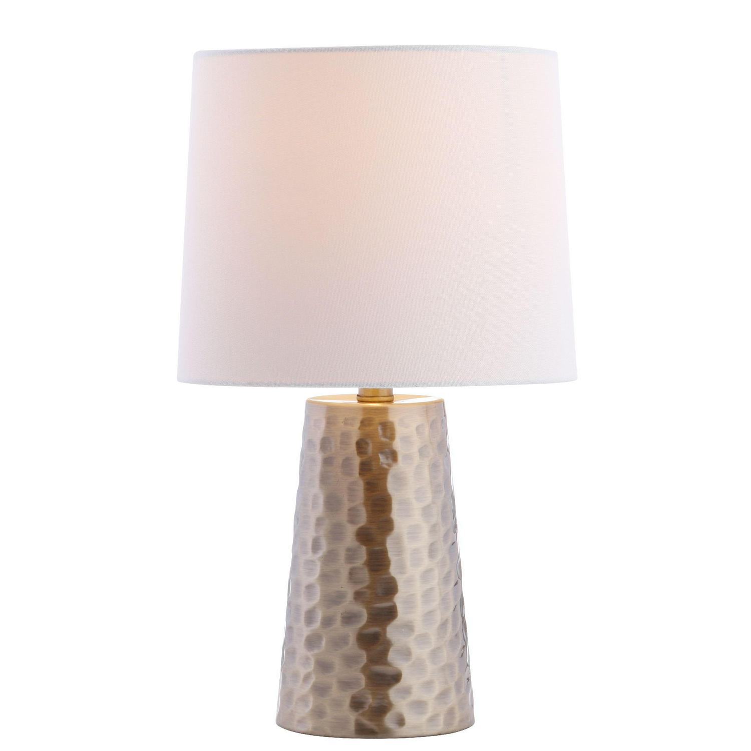 Safavieh Torence Solid Glam 17.5 in. H Table Lamp， Plated Gold