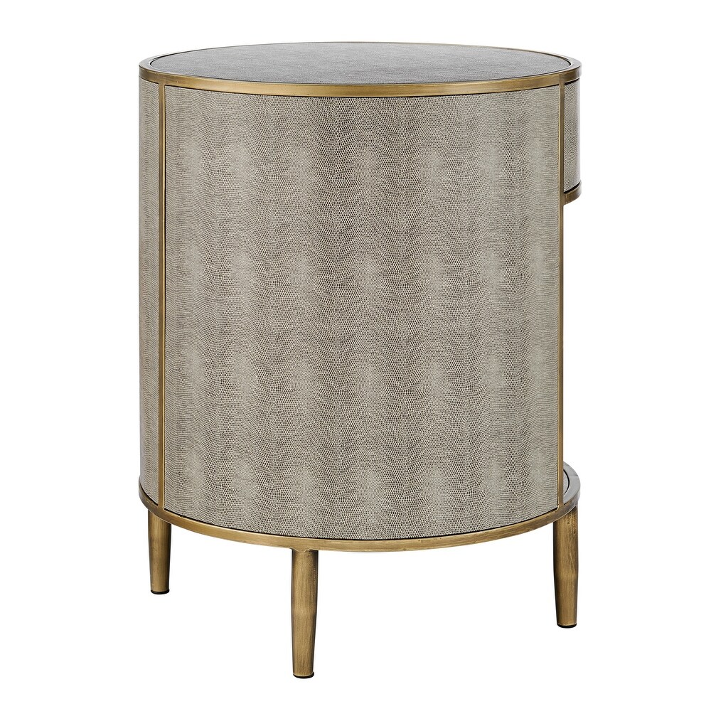 Loretta Faux Shagreen Side/ End Table