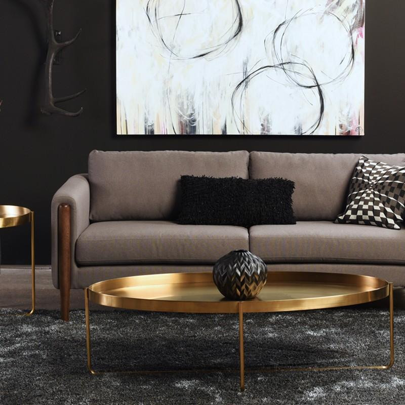 Gaultier Gold Metal Oval Coffee Table   Contemporary   Coffee Tables   by Old Bones Co.  Studios  Houzz