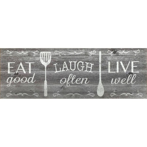 X 19 quot Eat Laugh Live Kitchen Runner Rug J amp v Textiles