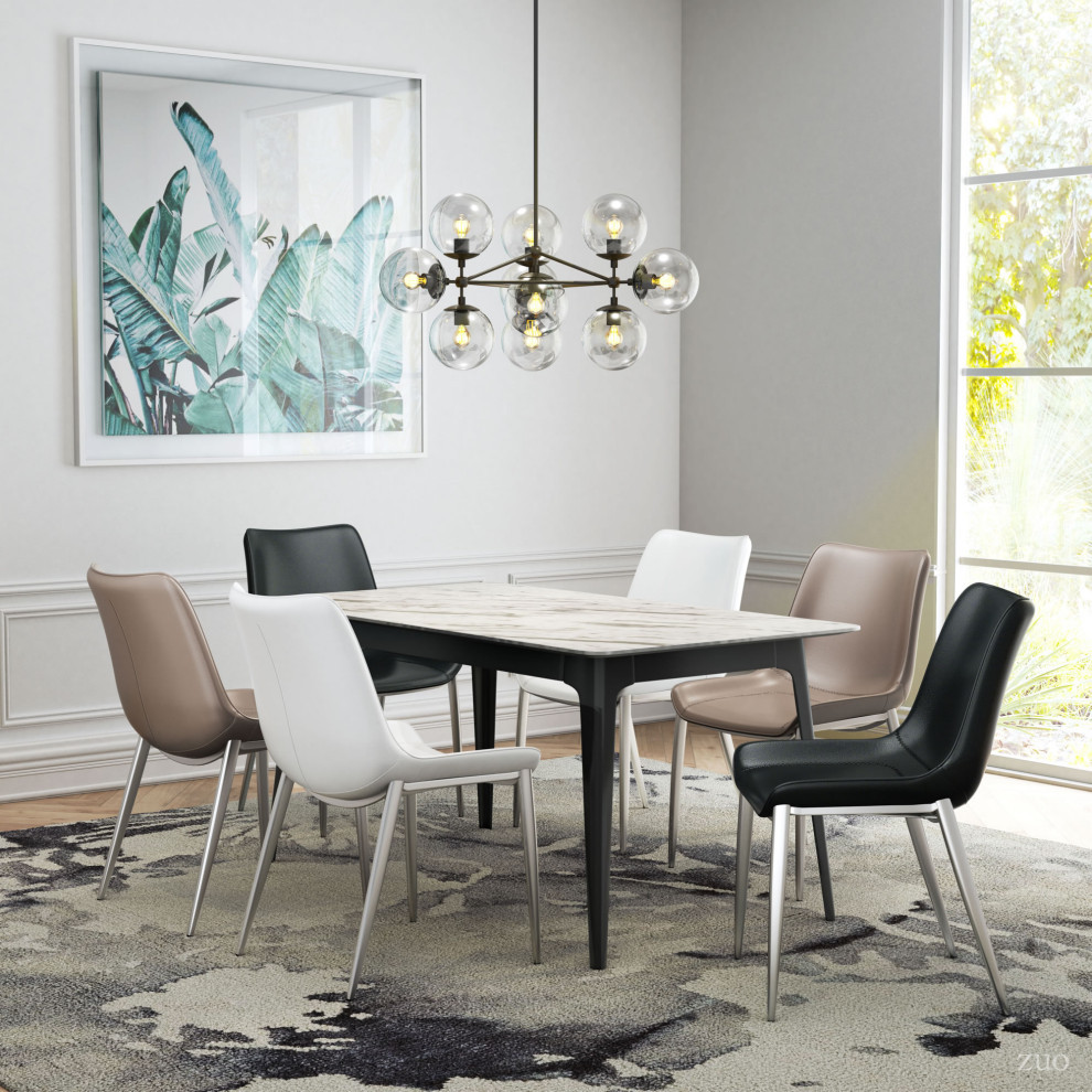 Magnus Dining Chair (Set of 2) Gray  ampSilver   Midcentury   Dining Chairs   by Sideboards and Things  Houzz