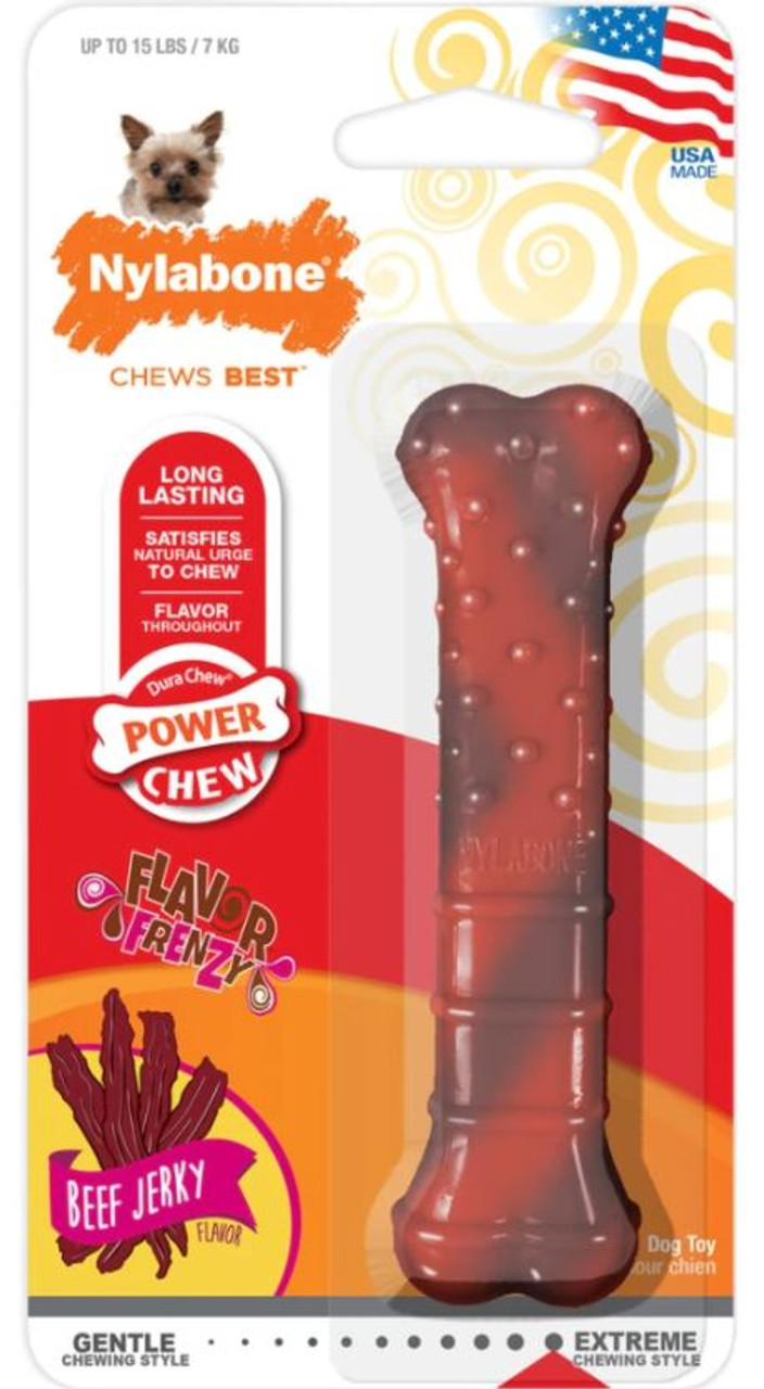 Nylabone Flavor Frenzy Textured Power Chew Dog Bone