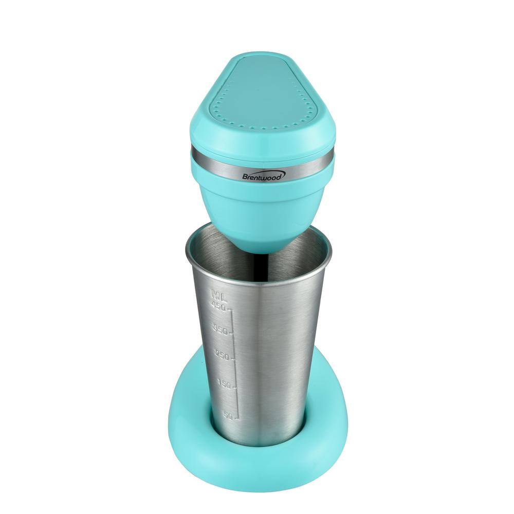 Brentwood Appliances 25 oz. Single Speed Turquoise Classic Milkshake Maker SM-1200B