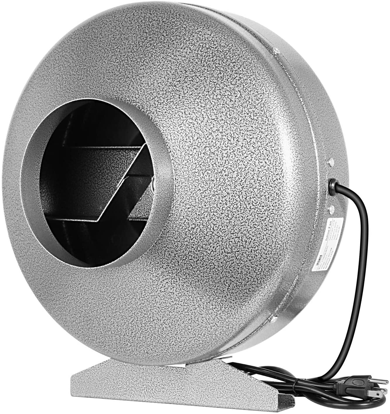 iPower 6 inch 442 CFM Inline Ventilation HVAC Vent Blower Fan for Grow Tent， Sliver， 1-Pack