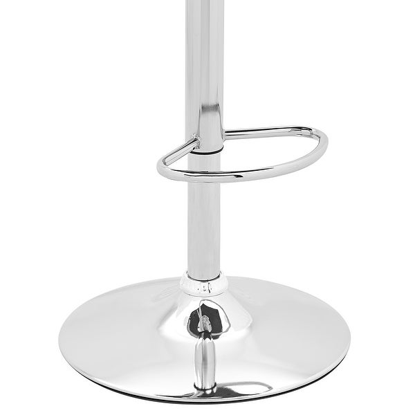 Sabine Adjustable Swivel Faux Leather and Metal Bar Stool