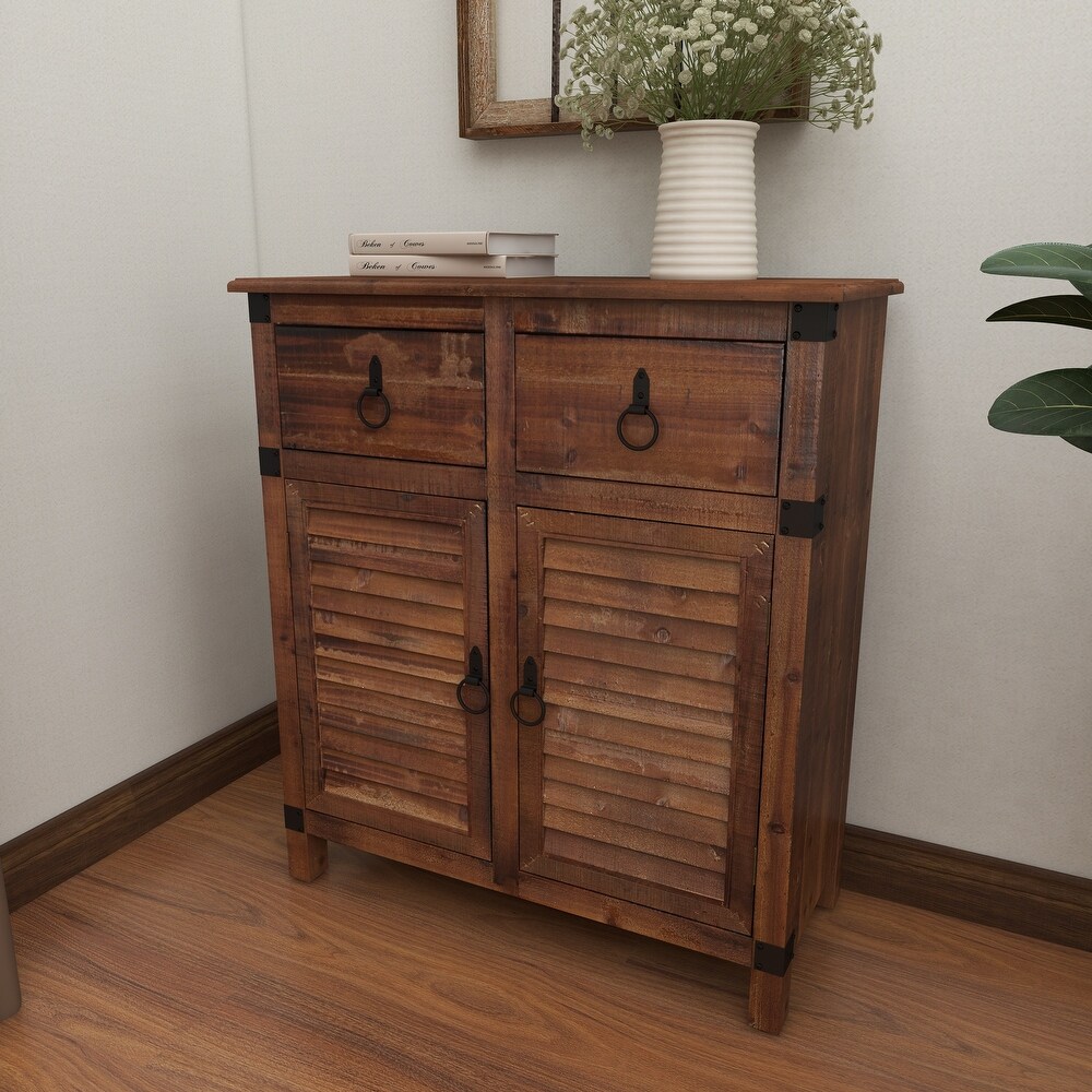 Brown Wood Rustic Cabinet 35 x 32 x 14   32 x 14 x 35