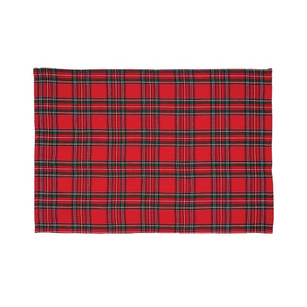 C amp f Home Arlington Plaid Cotton Woven Placemat Set Of 6